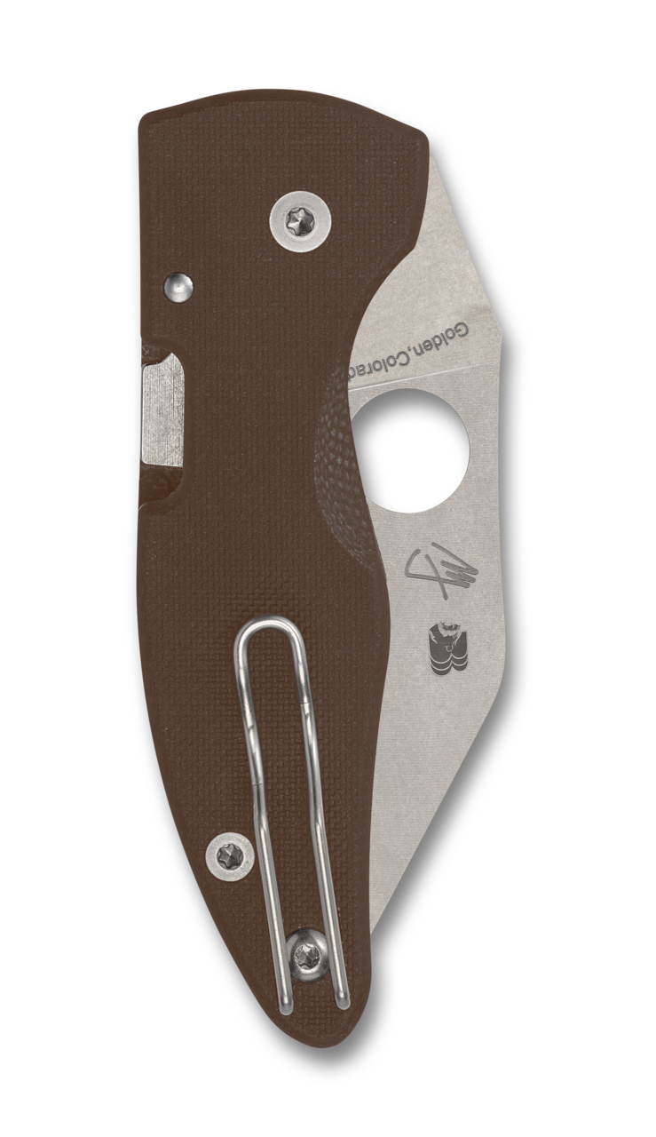 Spyderco Microjimbo 15V Sprint Run Brown G10