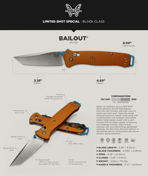 Benchmade Bailout! 2023 SHOT Show Edition! - Blade HQ