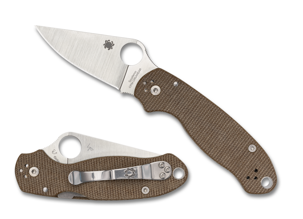 Spyderco Para 3 “Crucarta” Cruwear Micarta C223MPCW