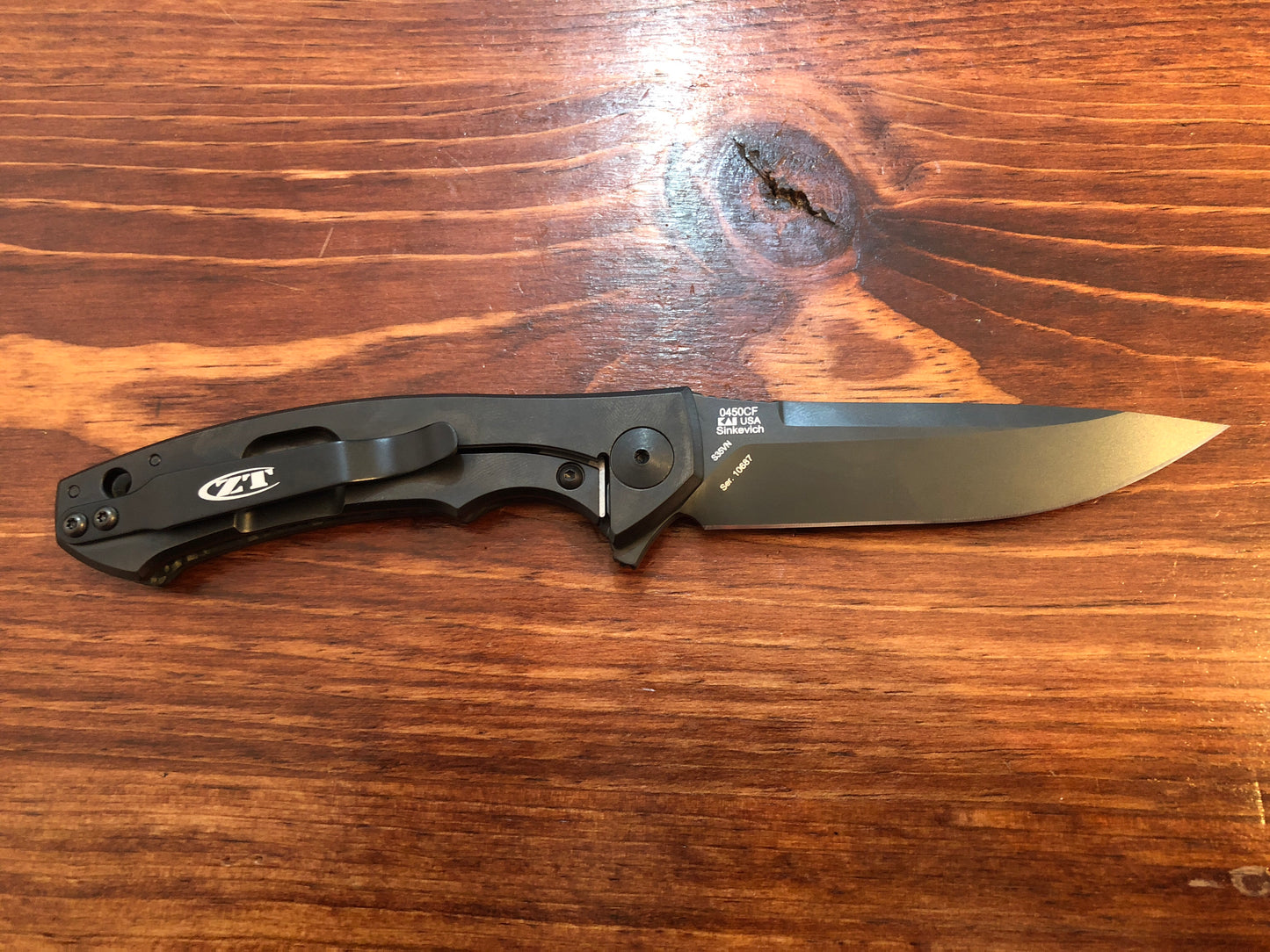 Zero Tolerance 0450CF Sinkevich Framelock KVT