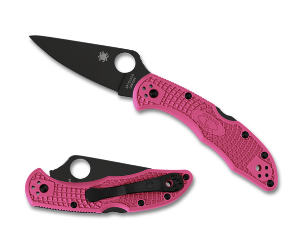 Spyderco Delica Pink Heals Black Blade