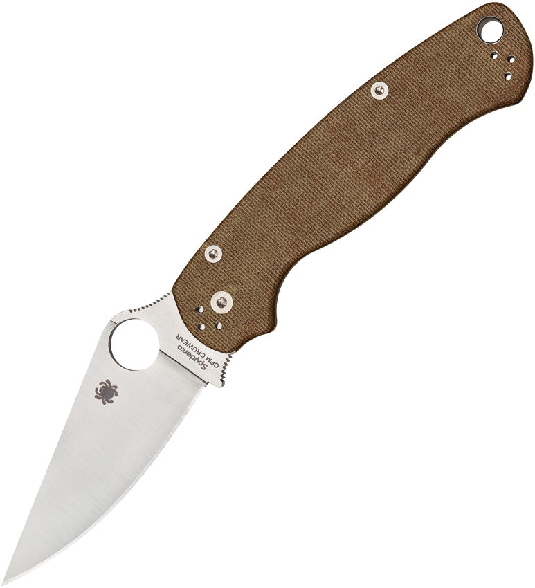 Spyderco Paramilitary 2 Micarta CRUWEAR “CRUCARTA”